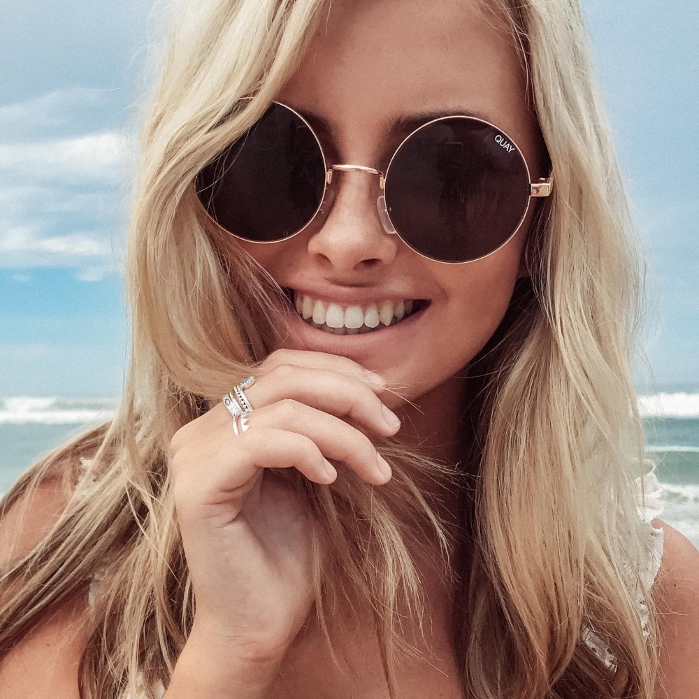 Quay Electric Dreams rose gold sunglasses